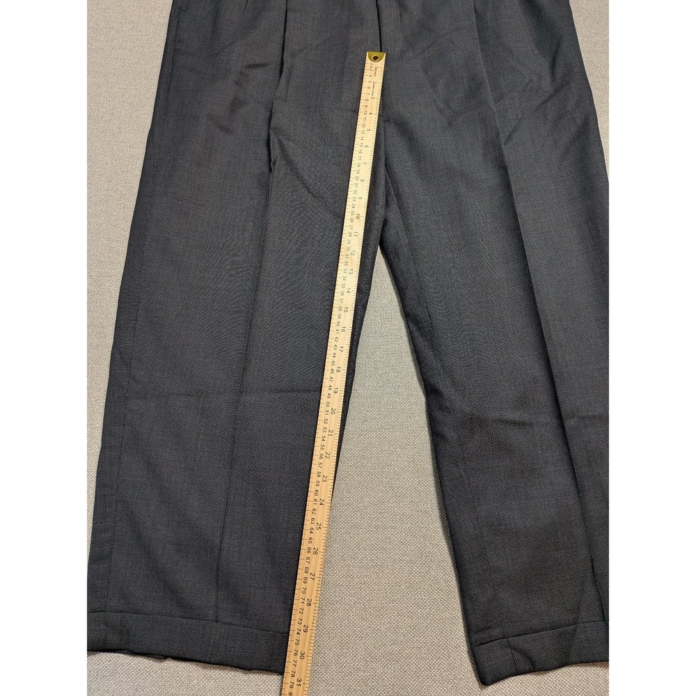 Hart Schaffner Marx Mens 2 Piece Suit Gray 46L 40x30 Union USA Made Wool Regular - Picture 14 of 16